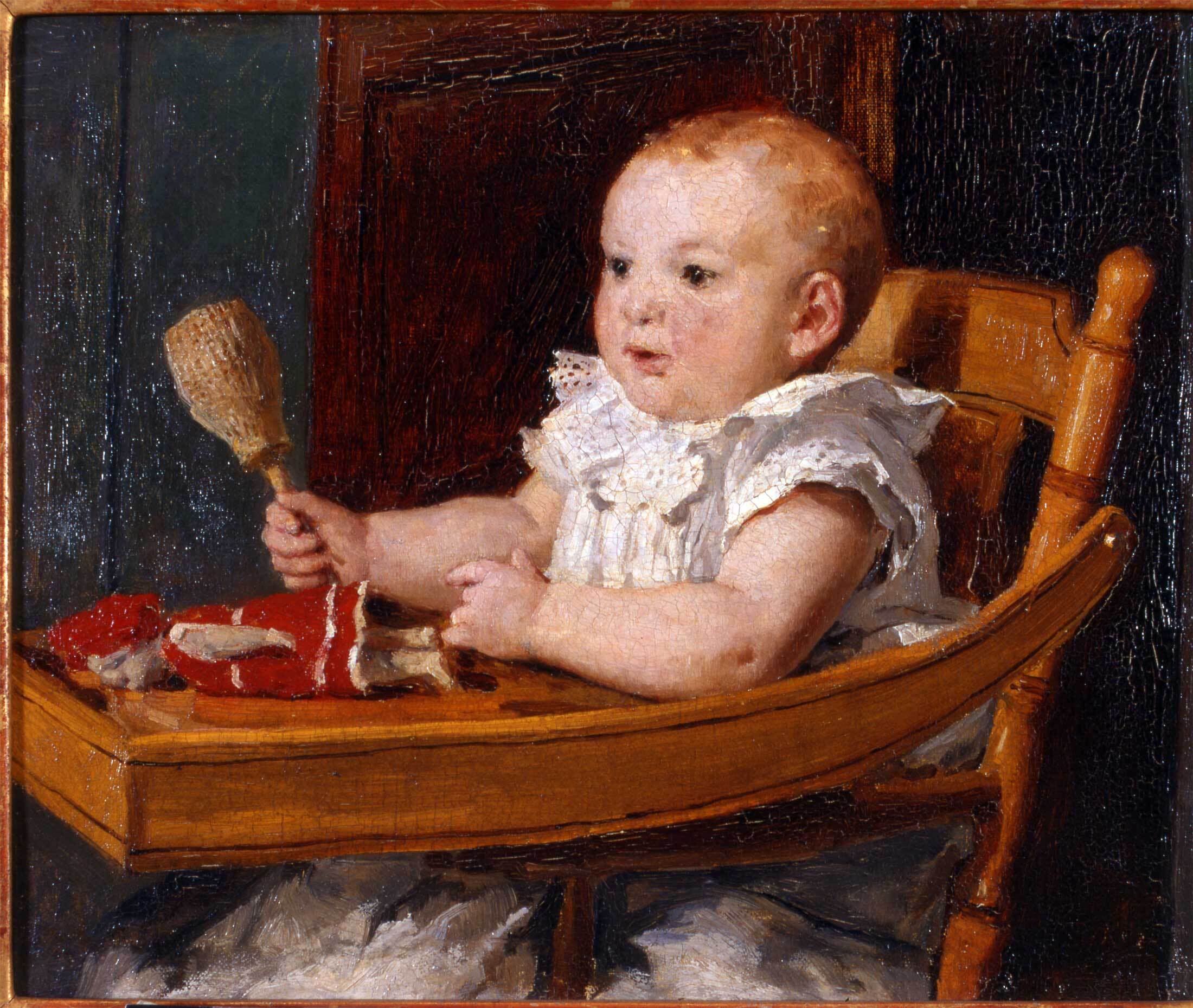 Albert Anker, Charles de Perregaux im Kinderstuhl 1892