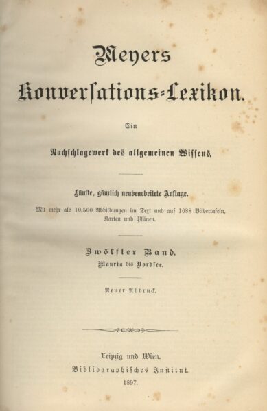 Meyers Konversations Lexikon, 1897