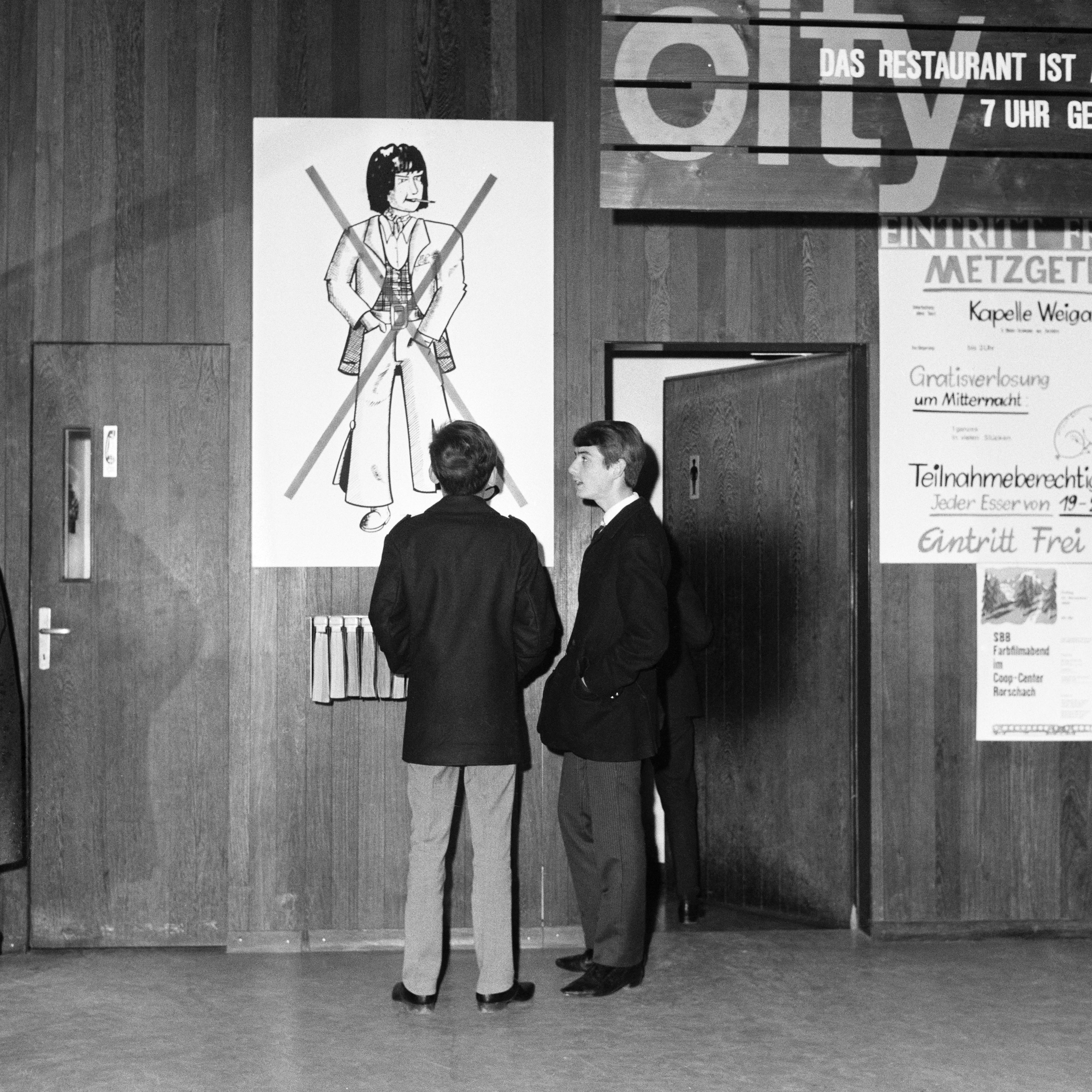 "Anti-Langhaarplakat", 1966 in Rorschach